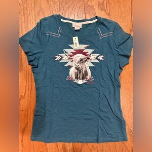 Ariat highland cow top